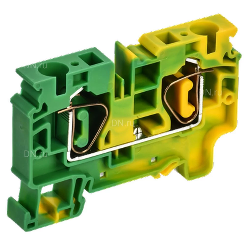 Колодка клеммная IEK ARMAFIX CX 10 PE 10мм2 проходная заземляющая, пружинная, диапазон сечений - 0.2-10.0мм2, цвет - желто-зеленый AF-CT41-00-K52-010