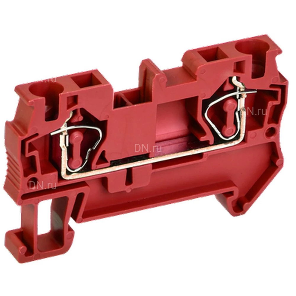Клемма пружинная IEK КПИ 2в-4, диапазон сечений - 0.2-4.0мм2, цвет - красный, упаковка - 40шт YZN11-004-K04