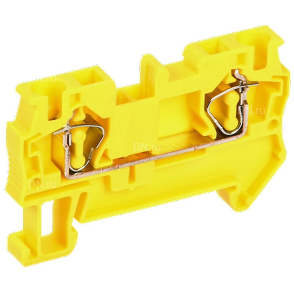 Клемма пружинная IEK КПИ 2в-4, диапазон сечений - 0.2-4.0мм2, цвет - желтый, упаковка - 40шт YZN11-004-K05