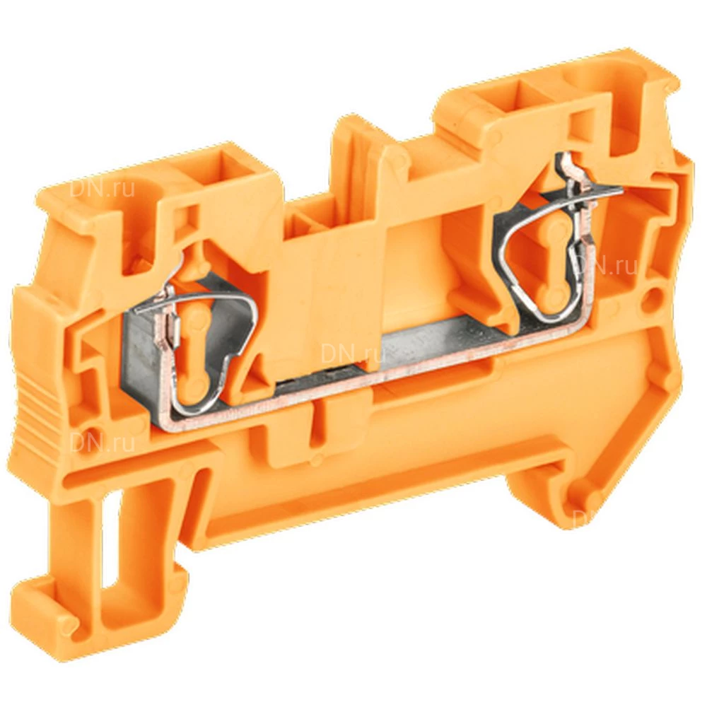 Клемма пружинная IEK КПИ 2в-4, диапазон сечений - 0.2-4.0мм2, цвет - оранжевый YZN11-004-K09
