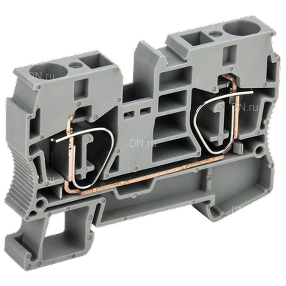 Клемма пружинная IEK КПИ 2в-10, диапазон сечений - 4-10.0мм2, цвет - серый, упаковка - 20шт YZN11-010-K03