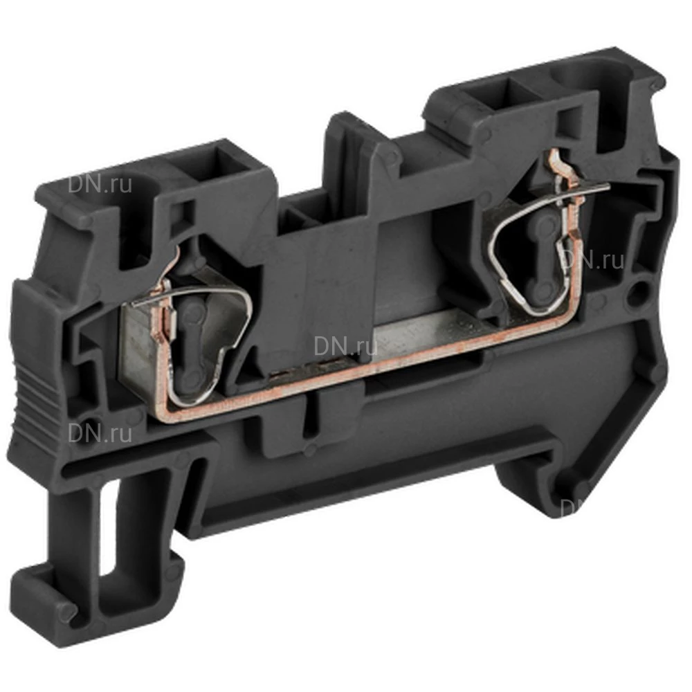 Клемма пружинная IEK КПИ 2в-4, диапазон сечений - 0.2-4.0мм2, цвет - черный, упаковка - 40шт YZN11-004-K02