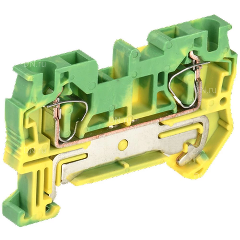 Клемма пружинная IEK КПИ 2в-4-PEN, диапазон сечений - 0.2-4.0мм2, цвет - желто-зеленый , упаковка - 40шт YZN21-004-K52