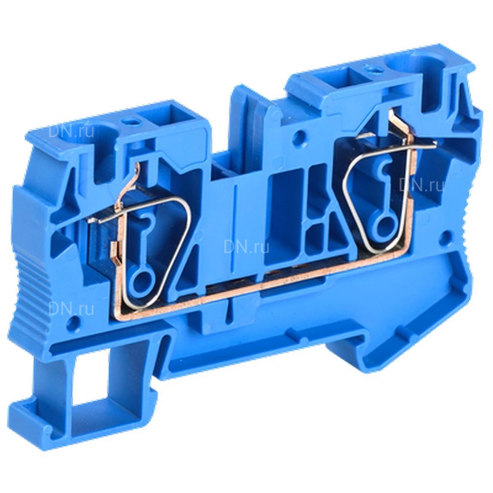 Клемма пружинная IEK КПИ 2в-6, диапазон сечений - 0.5-6.0мм2, цвет - синий, упаковка - 24шт YZN11-006-K07