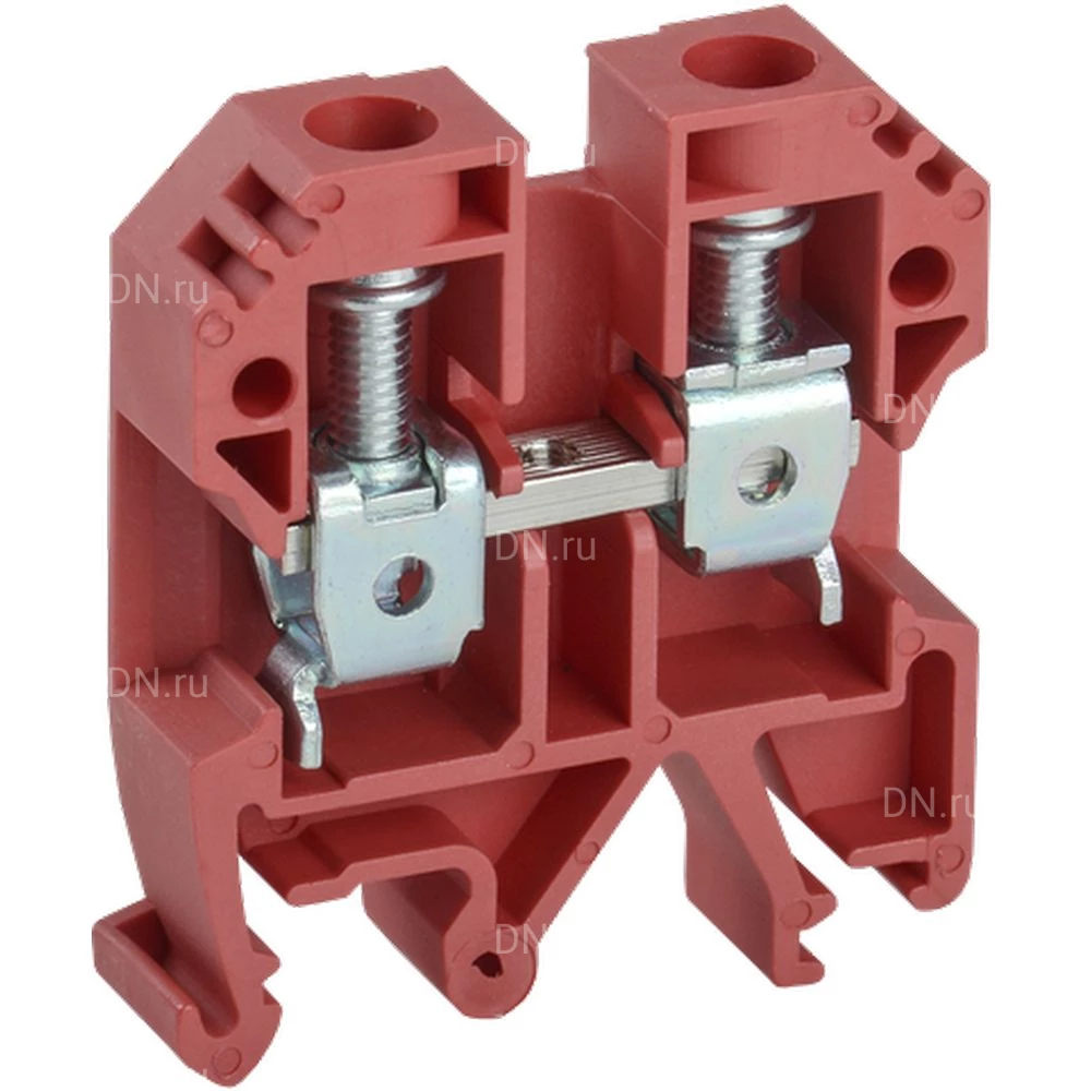 Клемма винтовая IEK КВИ-10мм2, диапазон сечений - 4.0-10.0мм2, цвет - красный YZN30-010-K04