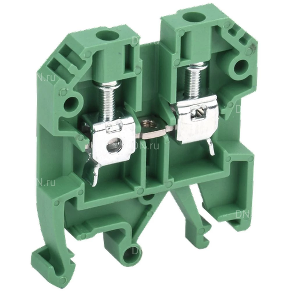 Клемма винтовая IEK КВИ-4мм2, диапазон сечений - 1-4.0мм2, цвет - зеленый YZN30-004-K06