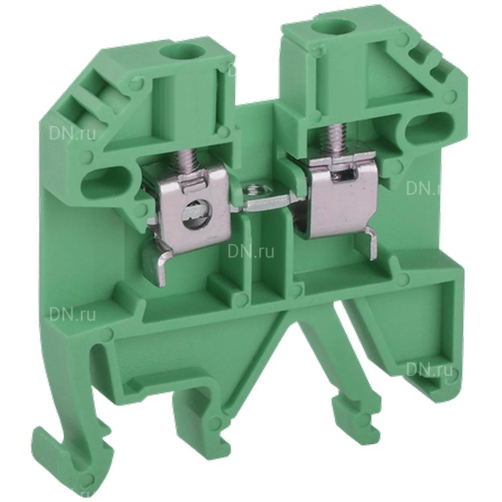 Клемма винтовая IEK КВИ-2,5мм2, диапазон сечений - 1-2.5мм2, цвет - зеленый YZN30-002-K06