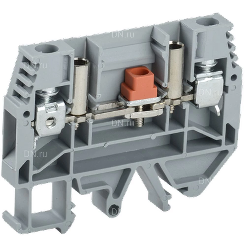 Клемма винтовая IEK КВИ-6-И 6мм2 измерительная, диапазон сечений - 0.5-6.0мм2, цвет - серый, упаковка - 50шт YZN30-006S-K03