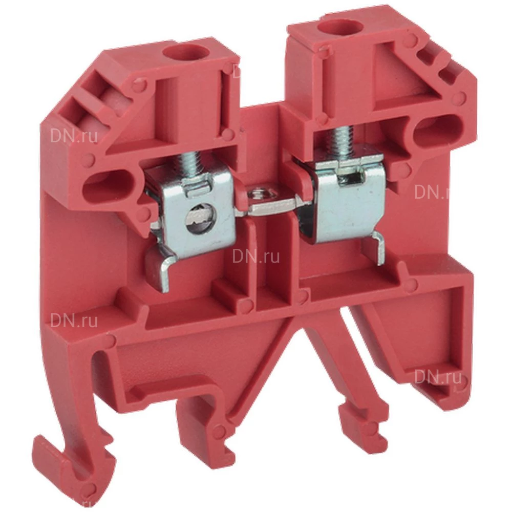 Клемма винтовая IEK КВИ-2,5мм2, диапазон сечений - 1-2.5мм2, цвет - красный, упаковка - 50шт YZN30-002-K04