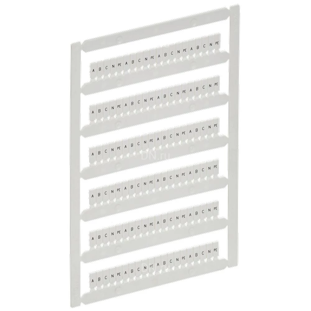 Маркер IEK ARMAFIX для CP 1,5мм2, символы A; B; C; N; PE, цвет - белый AF-CT10D-M-D15-21