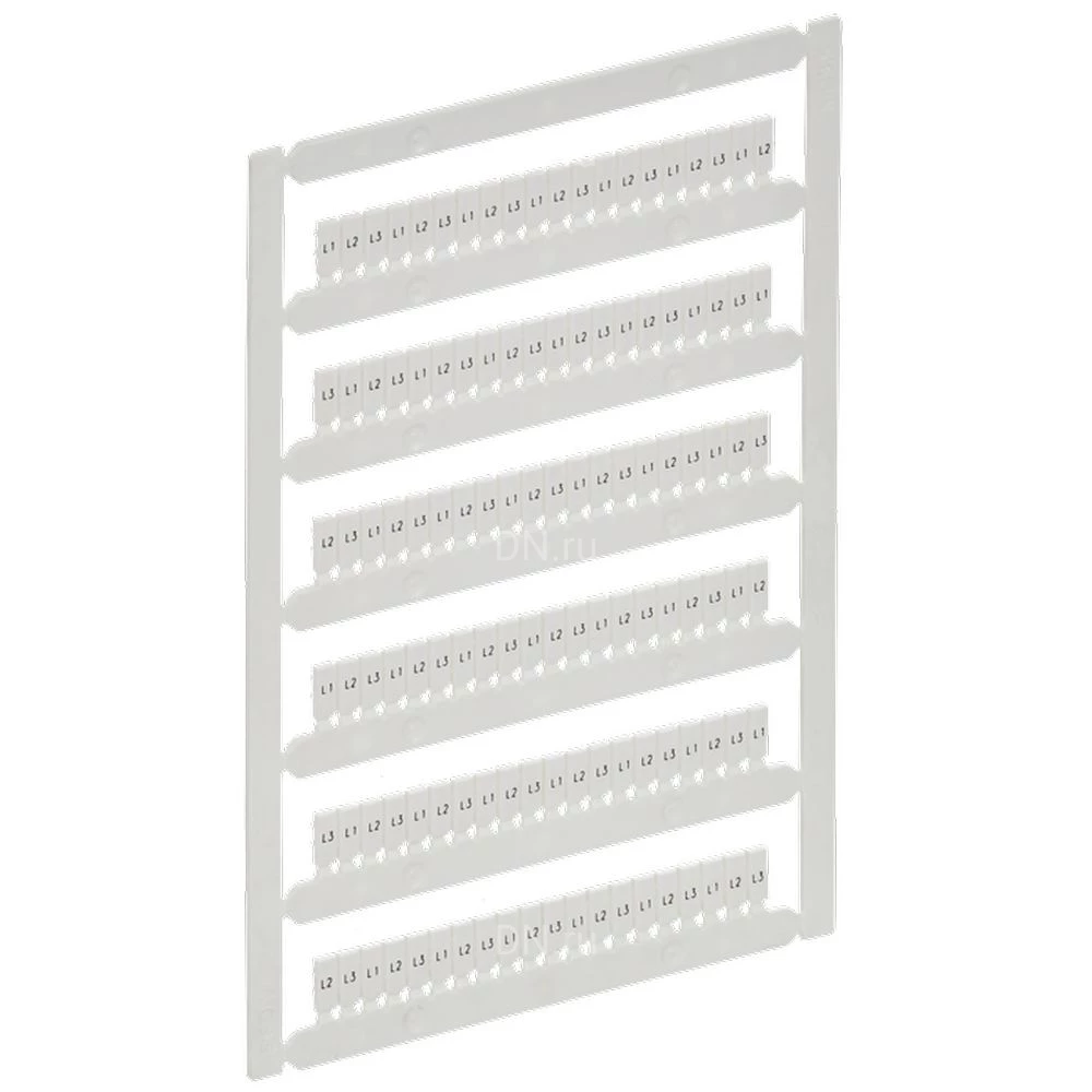 Маркер IEK ARMAFIX для CP 1,5мм2, символы L1; L2; L3, цвет - белый AF-CT10D-M-D15-22