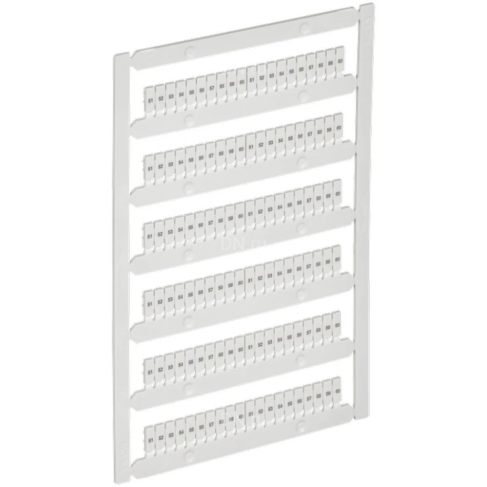 Маркер IEK ARMAFIX для CP 1,5мм2, символы 51-60, цвет - белый AF-CT10D-M-D15-06