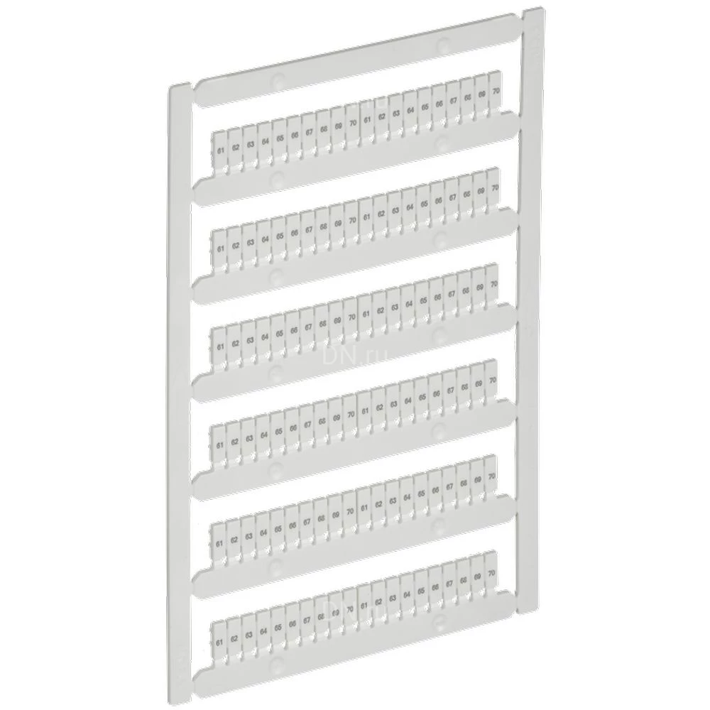 Маркер IEK ARMAFIX для CP 1,5мм2, символы 61-70, цвет - белый AF-CT10D-M-D15-07