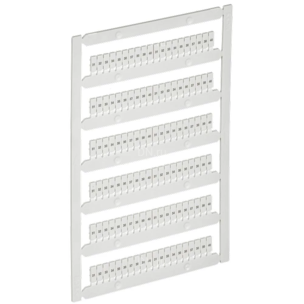 Маркер IEK ARMAFIX для CP 1,5мм2, символы 31-40, цвет - белый AF-CT10D-M-D15-04