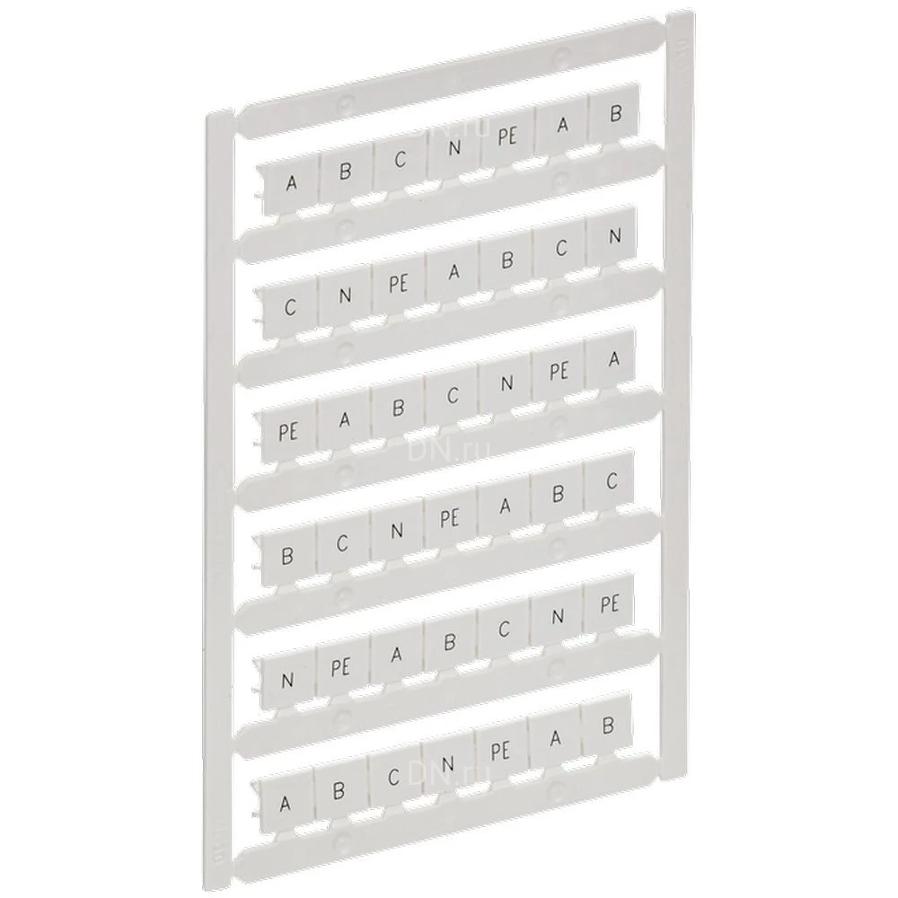 Маркер IEK ARMAFIX для CTS 10мм2, символы A; B; C; N; PE, цвет - белый AF-CT10D-M-010-21