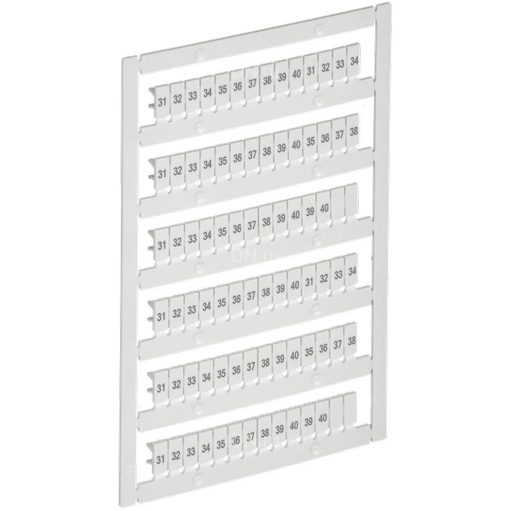 Маркер IEK ARMAFIX для CTS/CP 2,5мм2, символы 31-40, цвет - белый AF-CT10D-M-D25-04