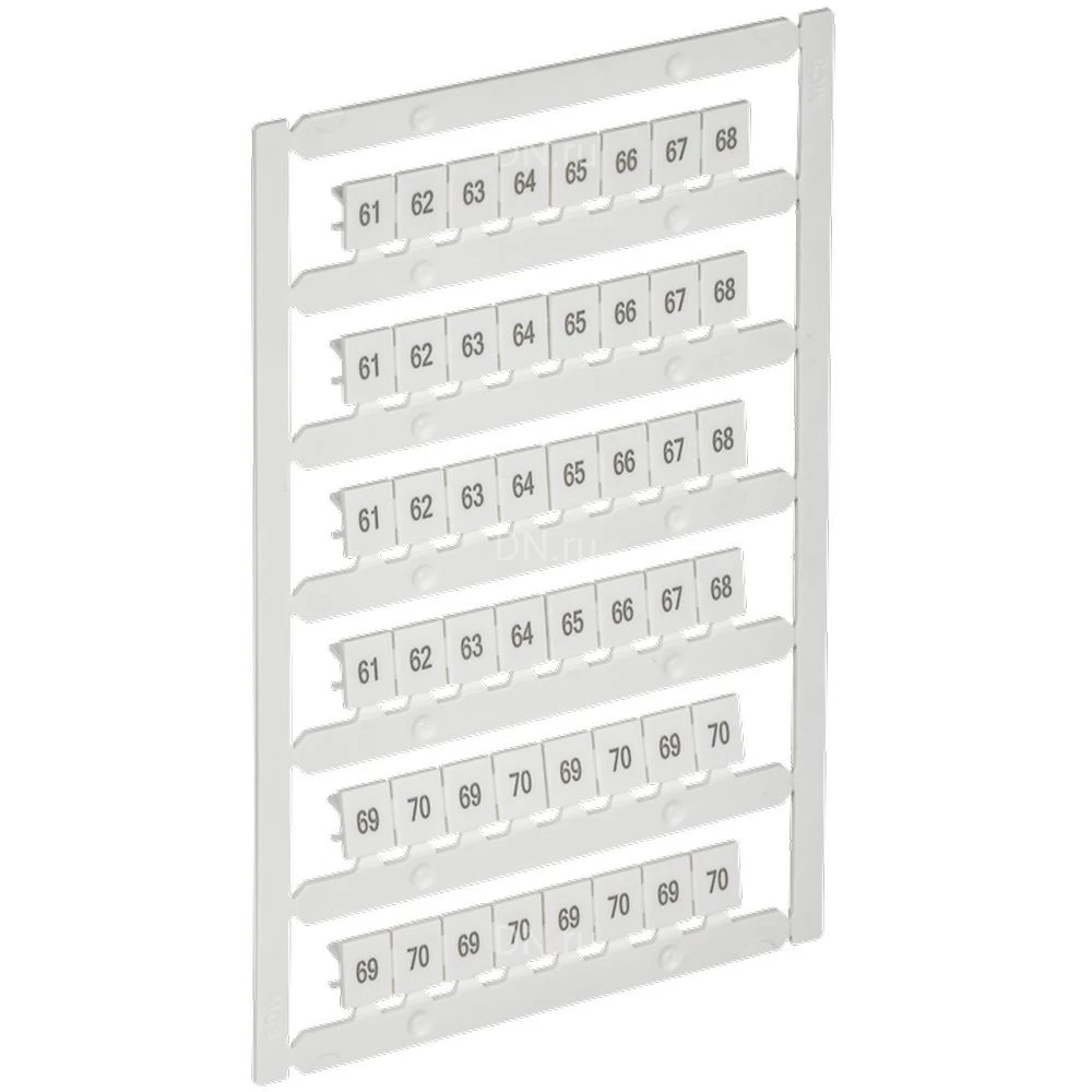 Маркер IEK ARMAFIX для CTS 6мм2/CP 10мм2, символы 61-70, цвет - белый AF-CT10D-M-006-07