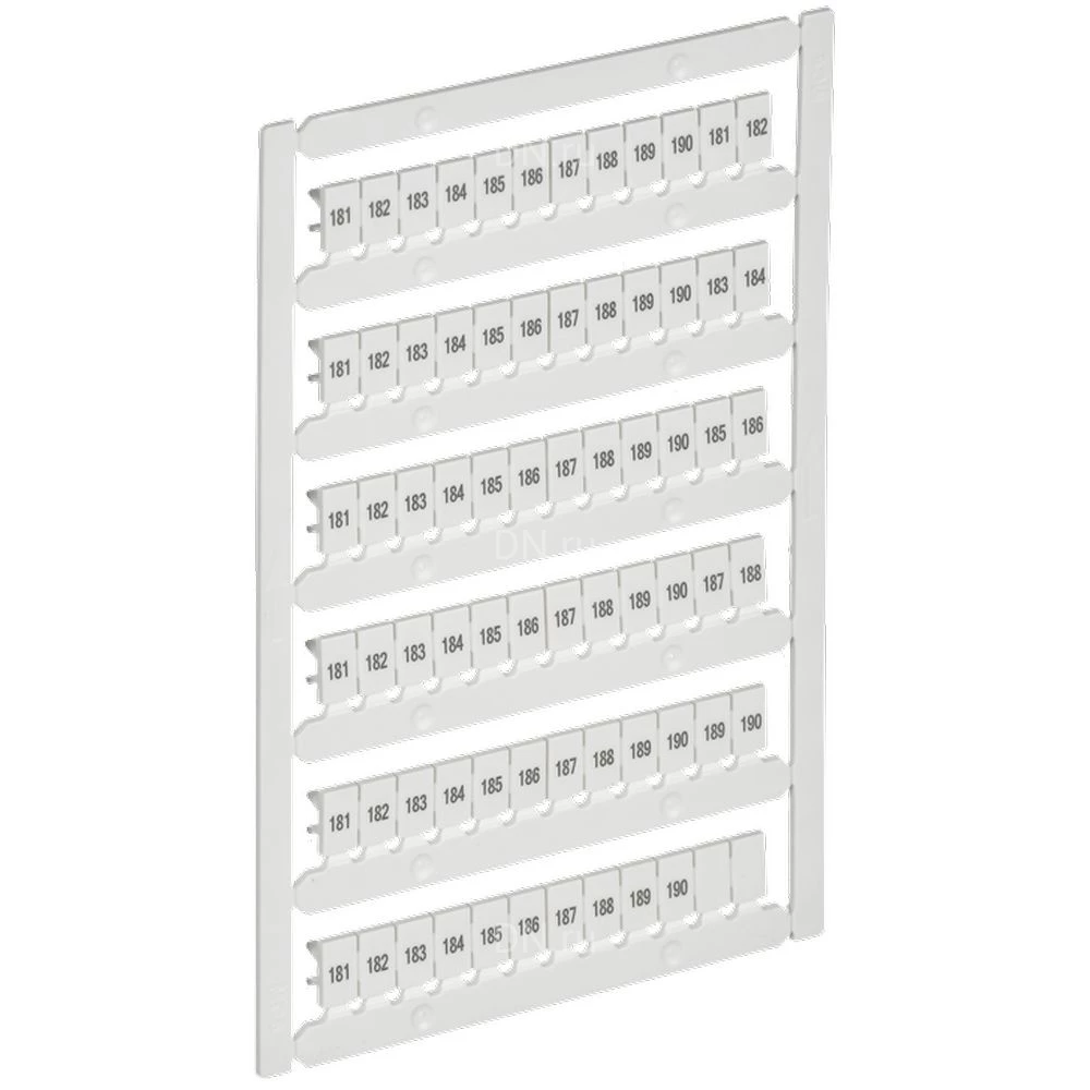 Маркер IEK ARMAFIX для CTS/CP 4мм2, символы 181-190, цвет - белый AF-CT10D-M-004-19