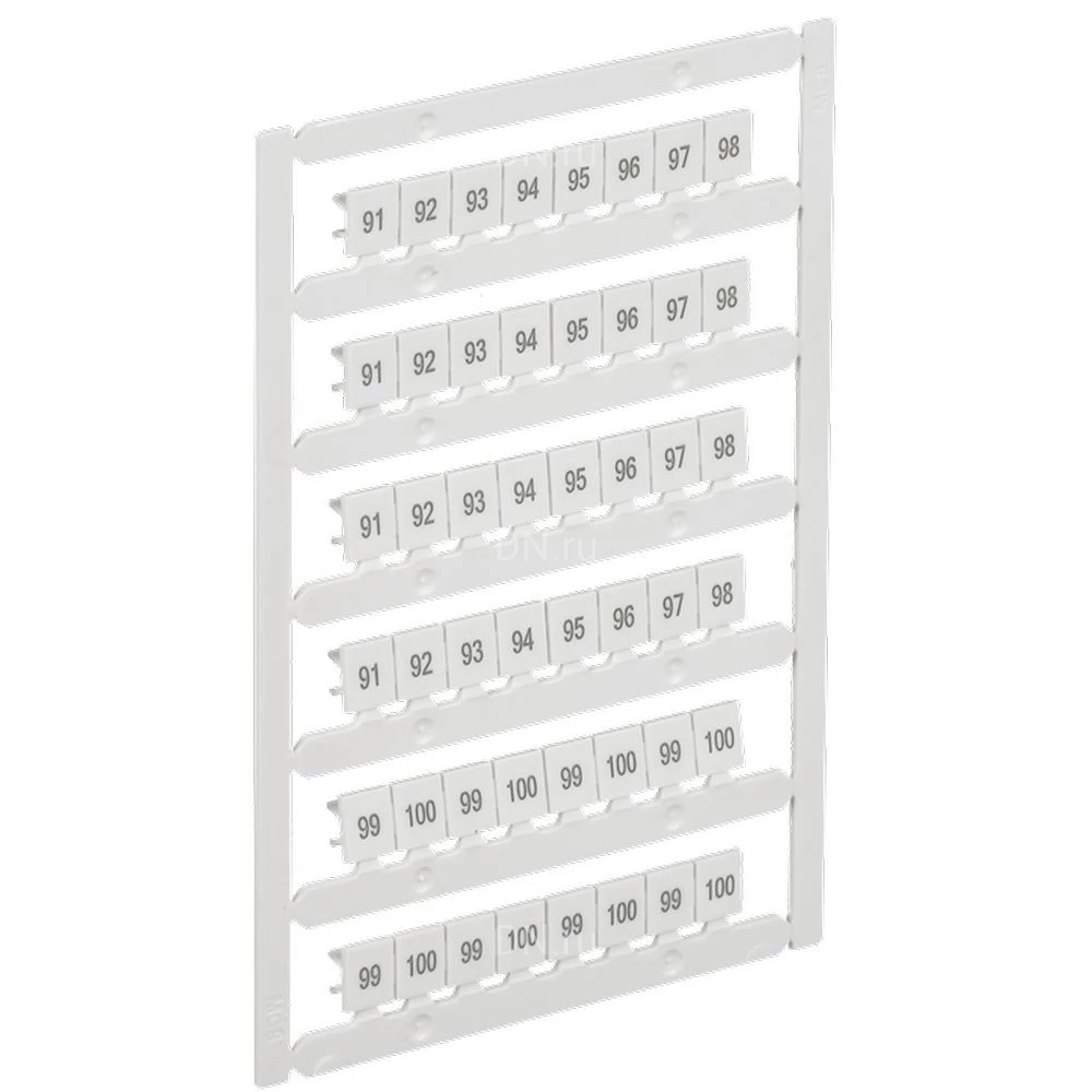 Маркер IEK ARMAFIX для CTS 6мм2/CP 10мм2, символы 91-100, цвет - белый AF-CT10D-M-006-10