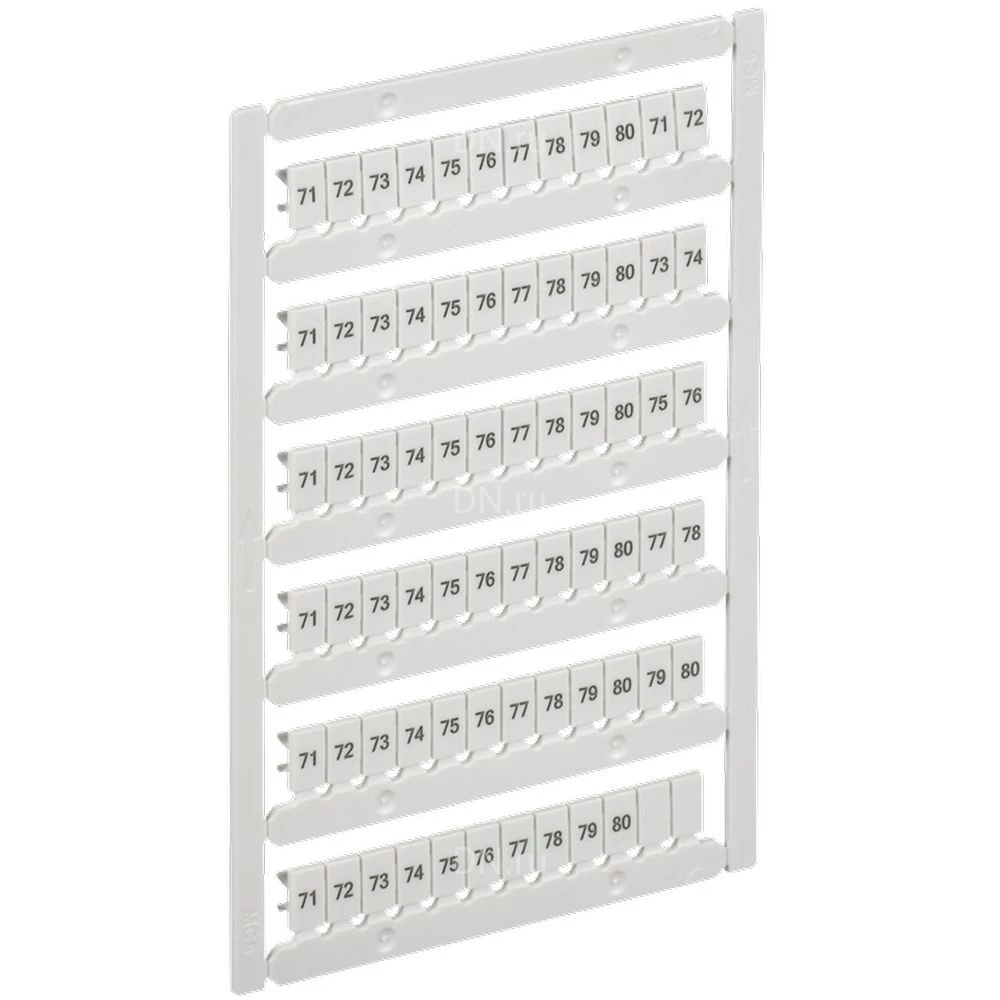 Маркер IEK ARMAFIX для CTS/CP 4мм2, символы 71-80, цвет - белый AF-CT10D-M-004-08