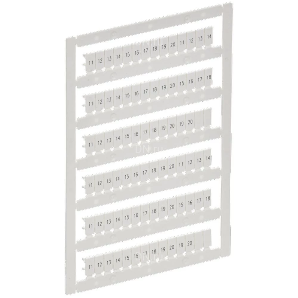Маркер IEK ARMAFIX для CTS/CP 2,5мм2, символы 11-20, цвет - белый AF-CT10D-M-D25-02