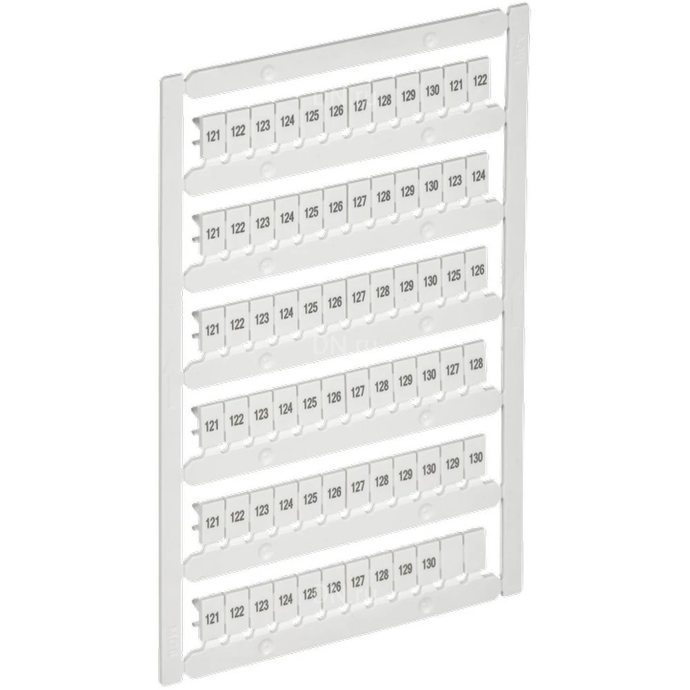 Маркер IEK ARMAFIX для CTS/CP 4мм2, символы 121-130, цвет - белый AF-CT10D-M-004-13