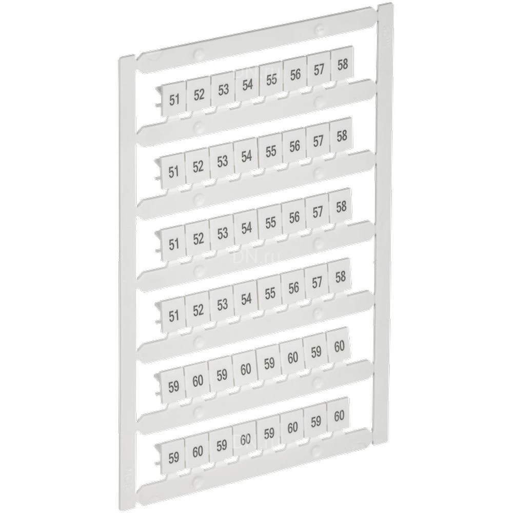 Маркер IEK ARMAFIX для CTS 6мм2/CP 10мм2, символы 51-60, цвет - белый AF-CT10D-M-006-06