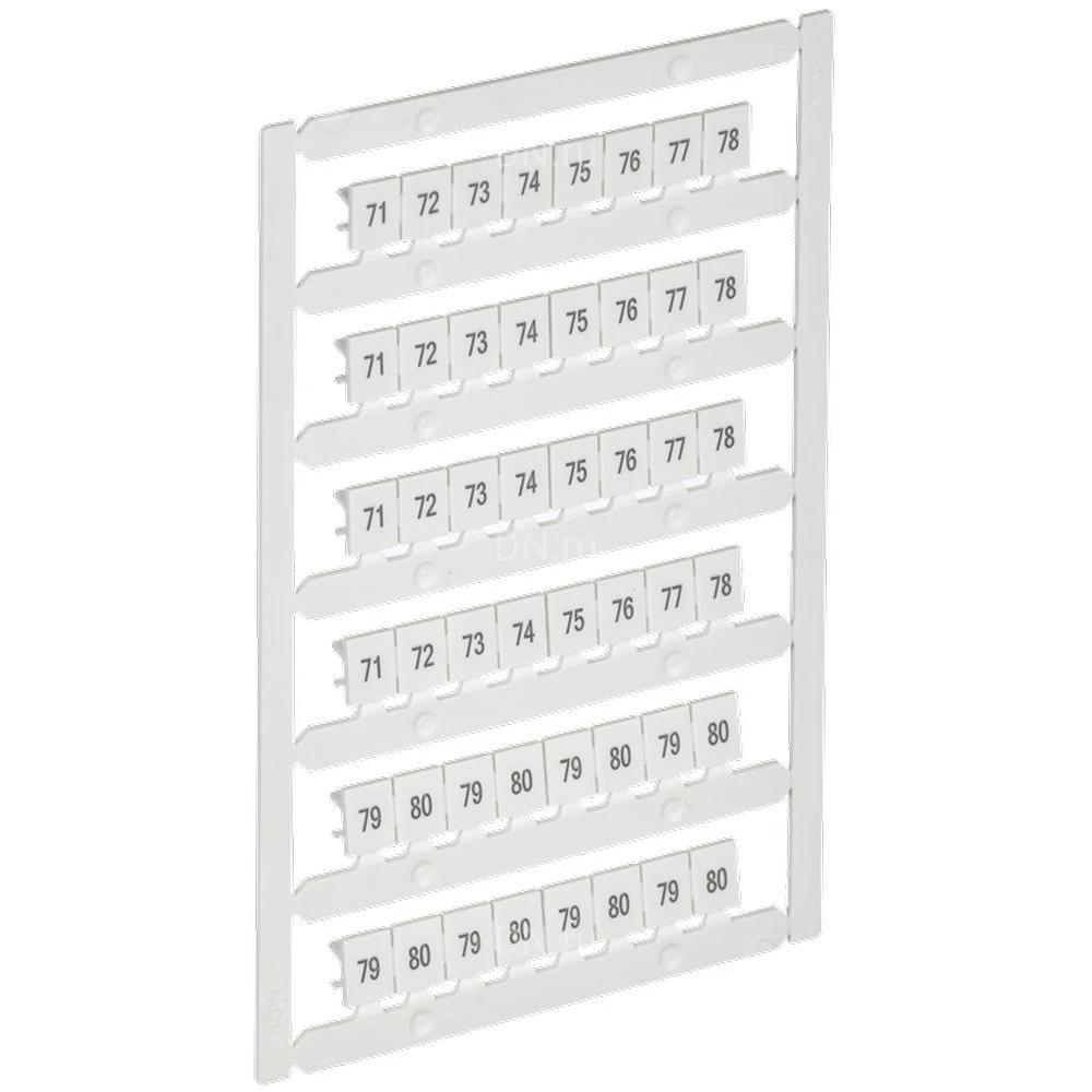 Маркер IEK ARMAFIX для CTS 6мм2/CP 10мм2, символы 71-80, цвет - белый AF-CT10D-M-006-08