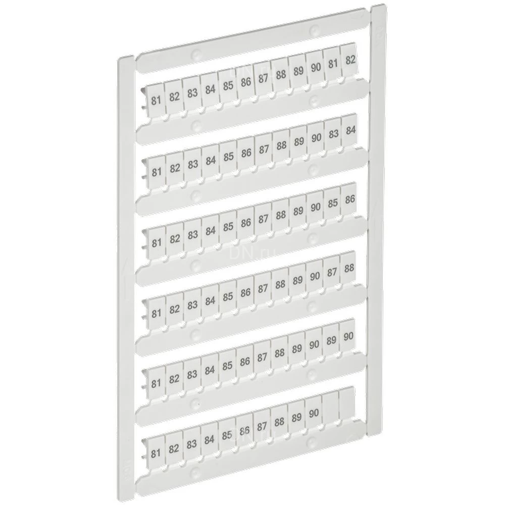 Маркер IEK ARMAFIX для CTS/CP 4мм2, символы 81-90, цвет - белый AF-CT10D-M-004-09