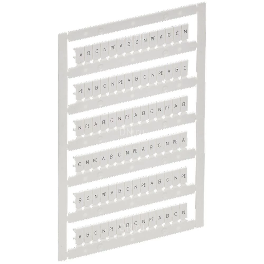 Маркер IEK ARMAFIX для CTS/CP 2,5мм2, символы A; B; C; N; PE, цвет - белый AF-CT10D-M-D25-21