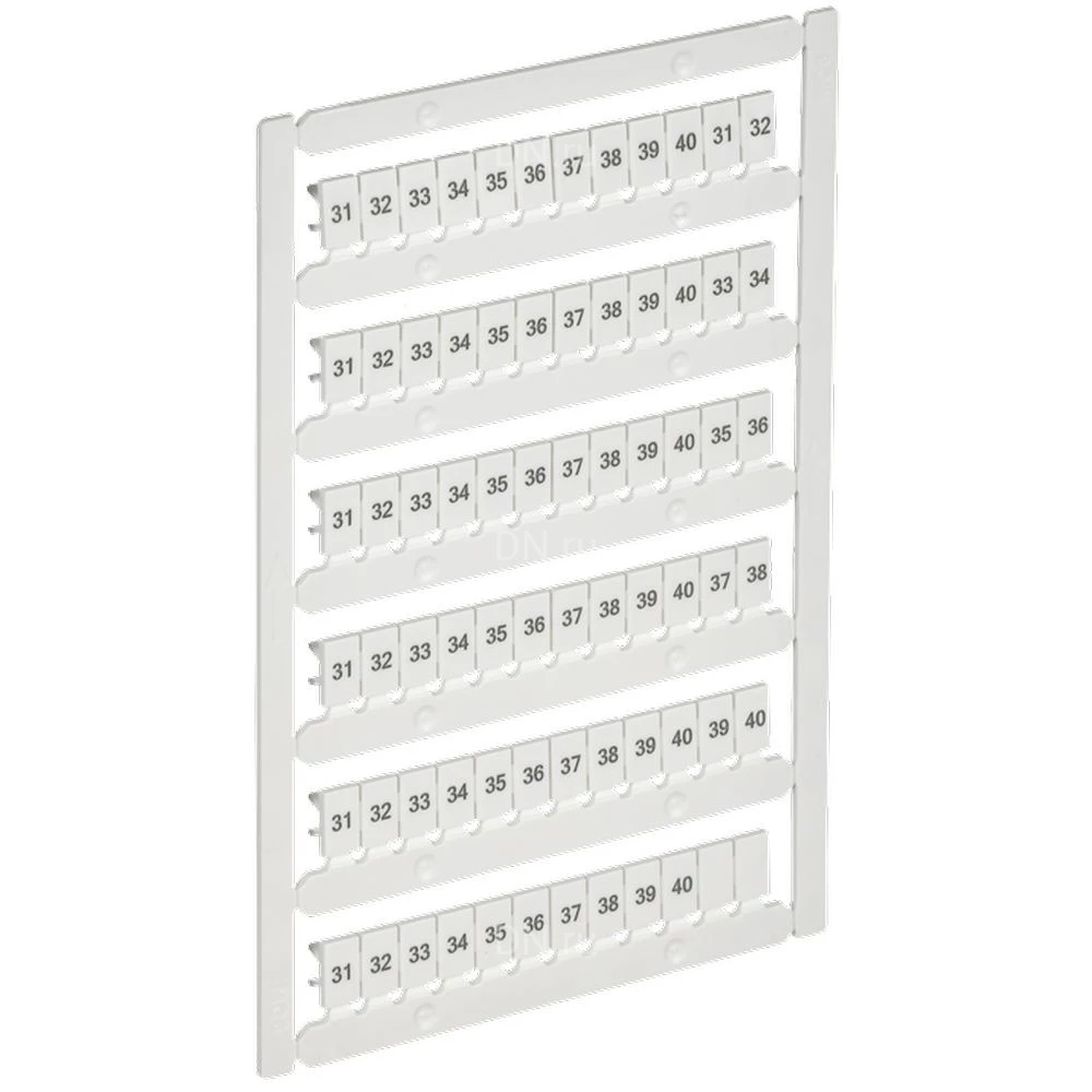 Маркер IEK ARMAFIX для CTS/CP 4мм2, символы 31-40, цвет - белый AF-CT10D-M-004-04