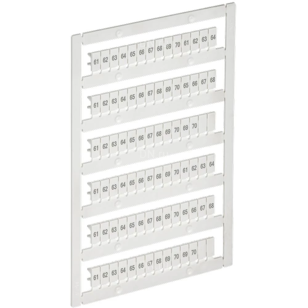 Маркер IEK ARMAFIX для CTS/CP 2,5мм2, символы 61-70, цвет - белый AF-CT10D-M-D25-07
