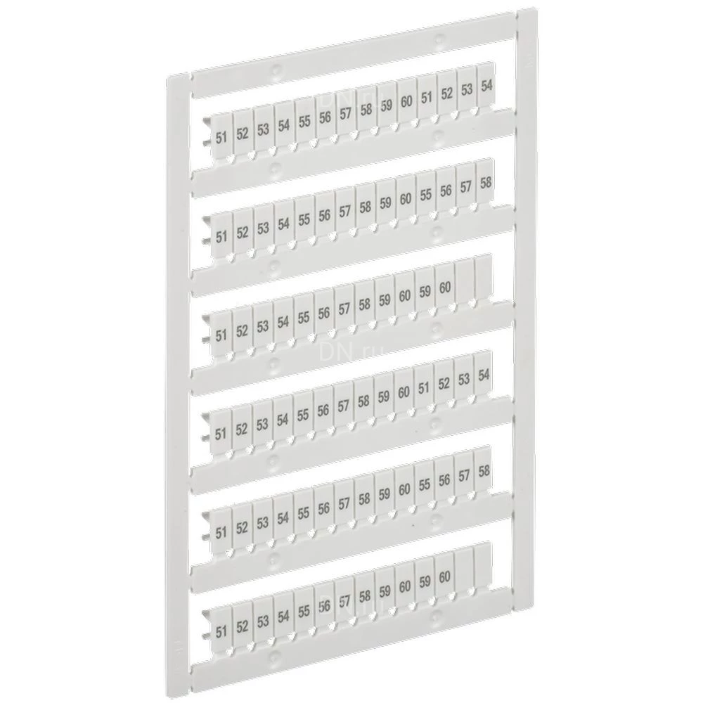 Маркер IEK ARMAFIX для CTS/CP 2,5мм2, символы 51-60, цвет - белый AF-CT10D-M-D25-06