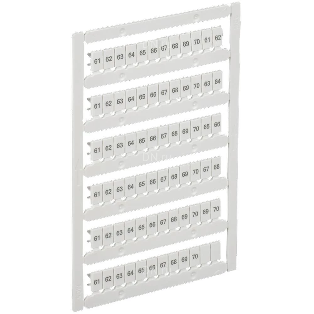 Маркер IEK ARMAFIX для CTS/CP 4мм2, символы 61-70, цвет - белый AF-CT10D-M-004-07