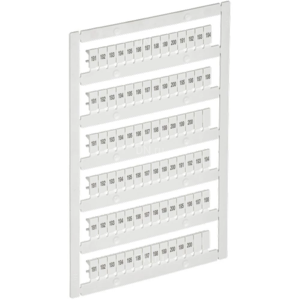 Маркер IEK ARMAFIX для CTS/CP 2,5мм2, символы 191-200, цвет - белый AF-CT10D-M-D25-20