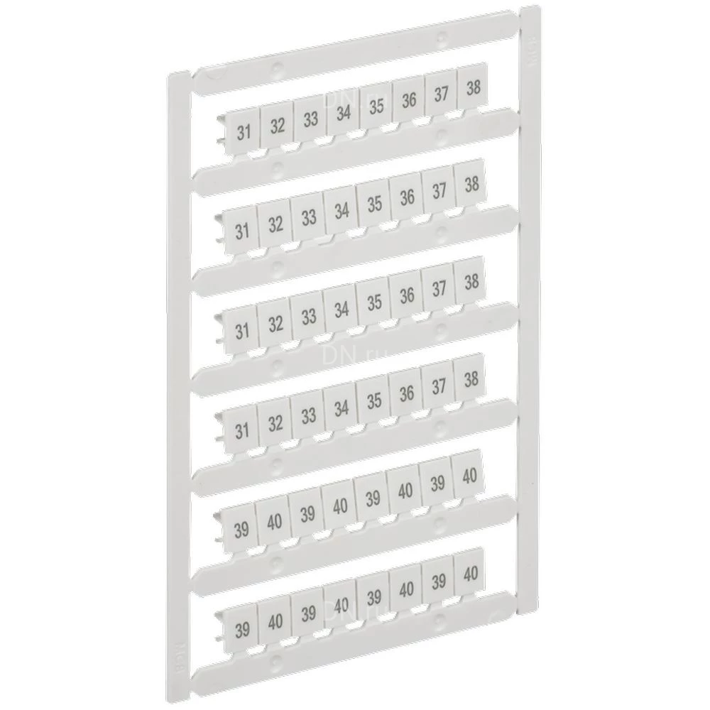 Маркер IEK ARMAFIX для CTS 6мм2/CP 10мм2, символы 31-40, цвет - белый AF-CT10D-M-006-04