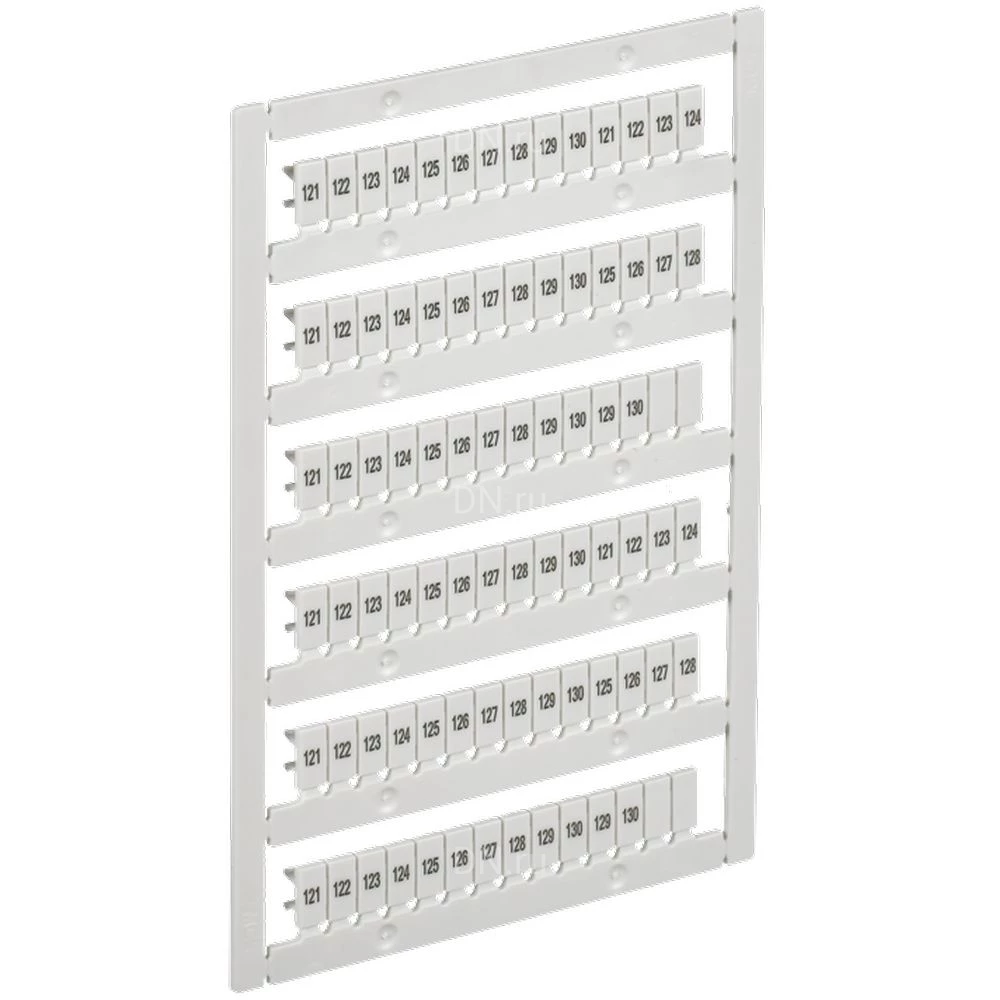 Маркер IEK ARMAFIX для CTS/CP 2,5мм2, символы 121-130, цвет - белый AF-CT10D-M-D25-13