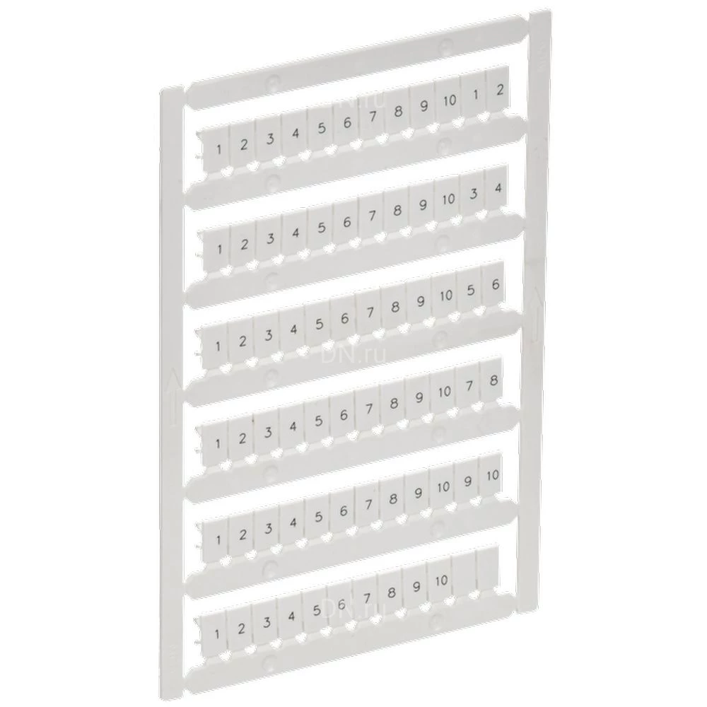 Маркер IEK ARMAFIX для CTS/CP 4мм2, символы 1-10, цвет - белый AF-CT10D-M-004-01