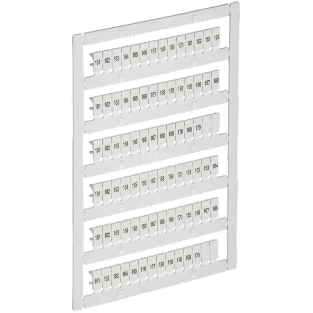 Маркер IEK ARMAFIX для CTS/CP 2,5мм2, символы 161-170, цвет - белый AF-CT10D-M-D25-17