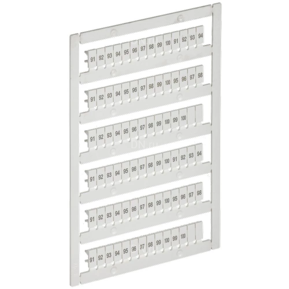 Маркер IEK ARMAFIX для CTS/CP 2,5мм2, символы 91-100, цвет - белый AF-CT10D-M-D25-10