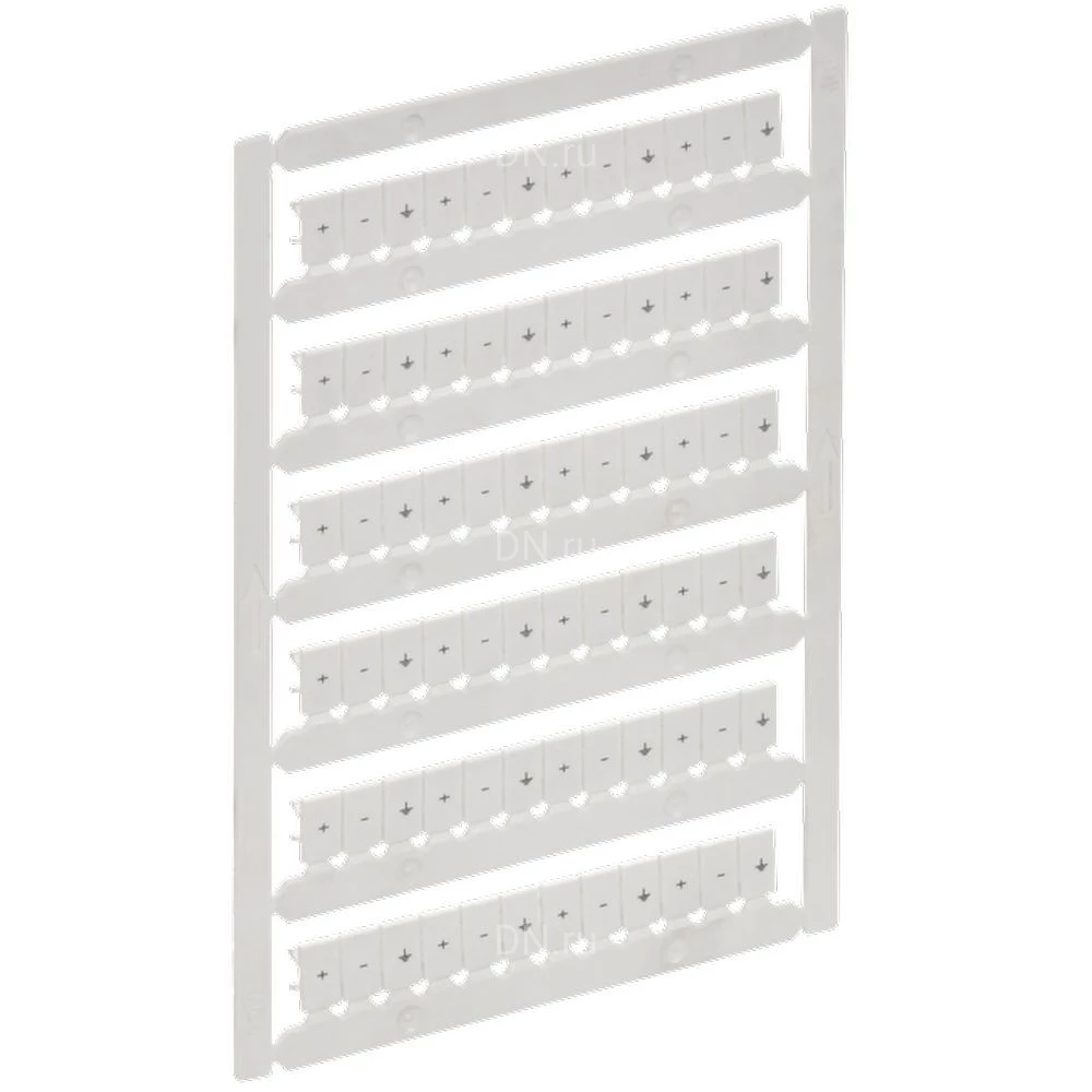 Маркер IEK ARMAFIX для CTS/CP 4мм2, символы +; -; зазем., цвет - белый AF-CT10D-M-004-23