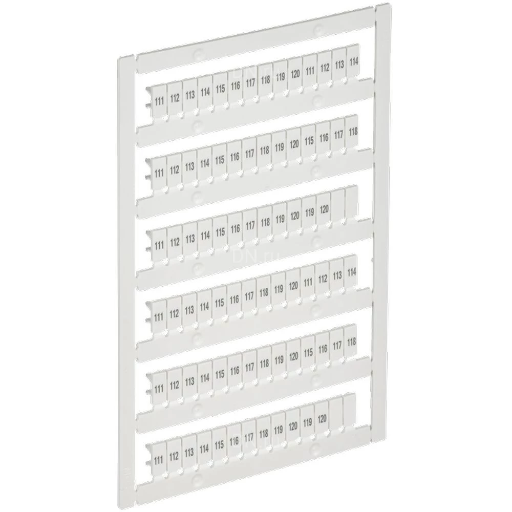 Маркер IEK ARMAFIX для CTS/CP 2,5мм2, символы 111-120, цвет - белый AF-CT10D-M-D25-12