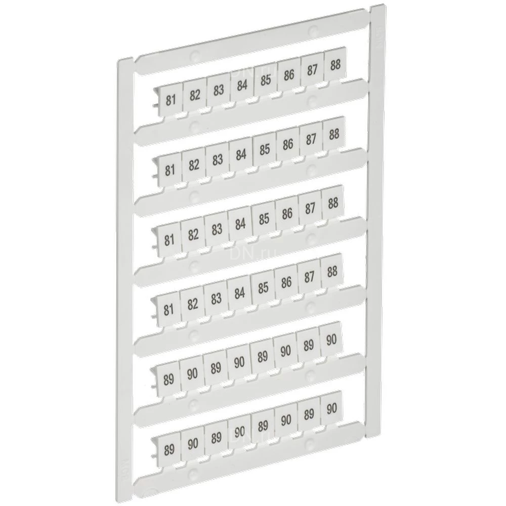Маркер IEK ARMAFIX для CTS 6мм2/CP 10мм2, символы 81-90, цвет - белый AF-CT10D-M-006-09