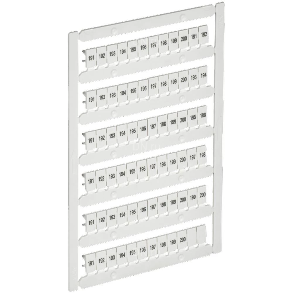 Маркер IEK ARMAFIX для CTS/CP 4мм2, символы 191-200, цвет - белый AF-CT10D-M-004-20