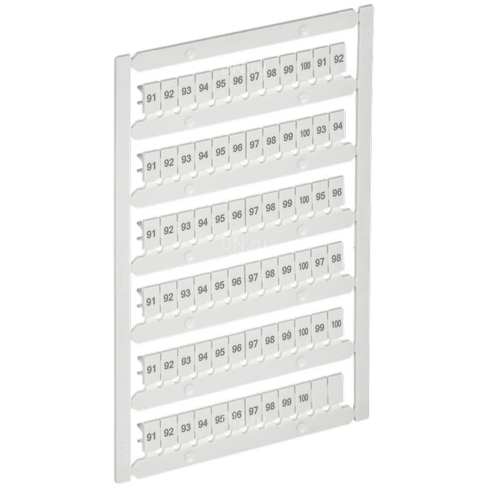 Маркер IEK ARMAFIX для CTS/CP 4мм2, символы 91-100, цвет - белый AF-CT10D-M-004-10