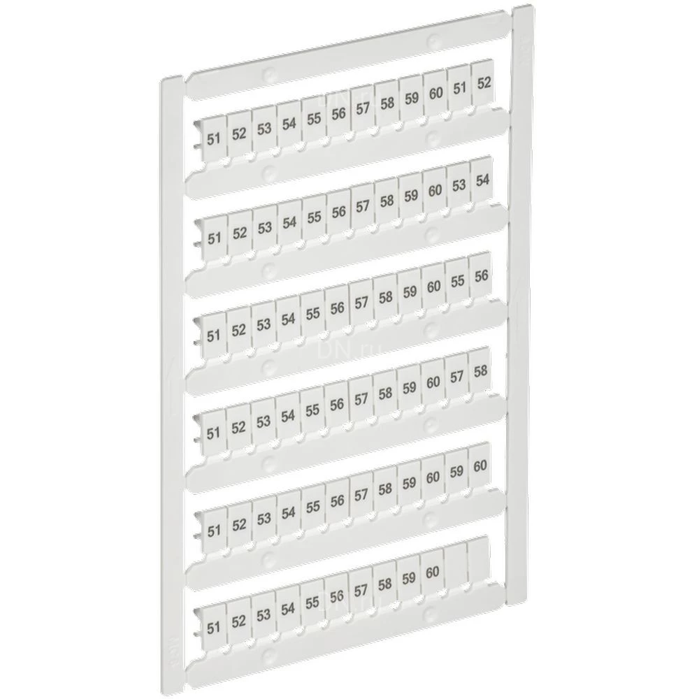 Маркер IEK ARMAFIX для CTS/CP 4мм2, символы 51-60, цвет - белый AF-CT10D-M-004-06