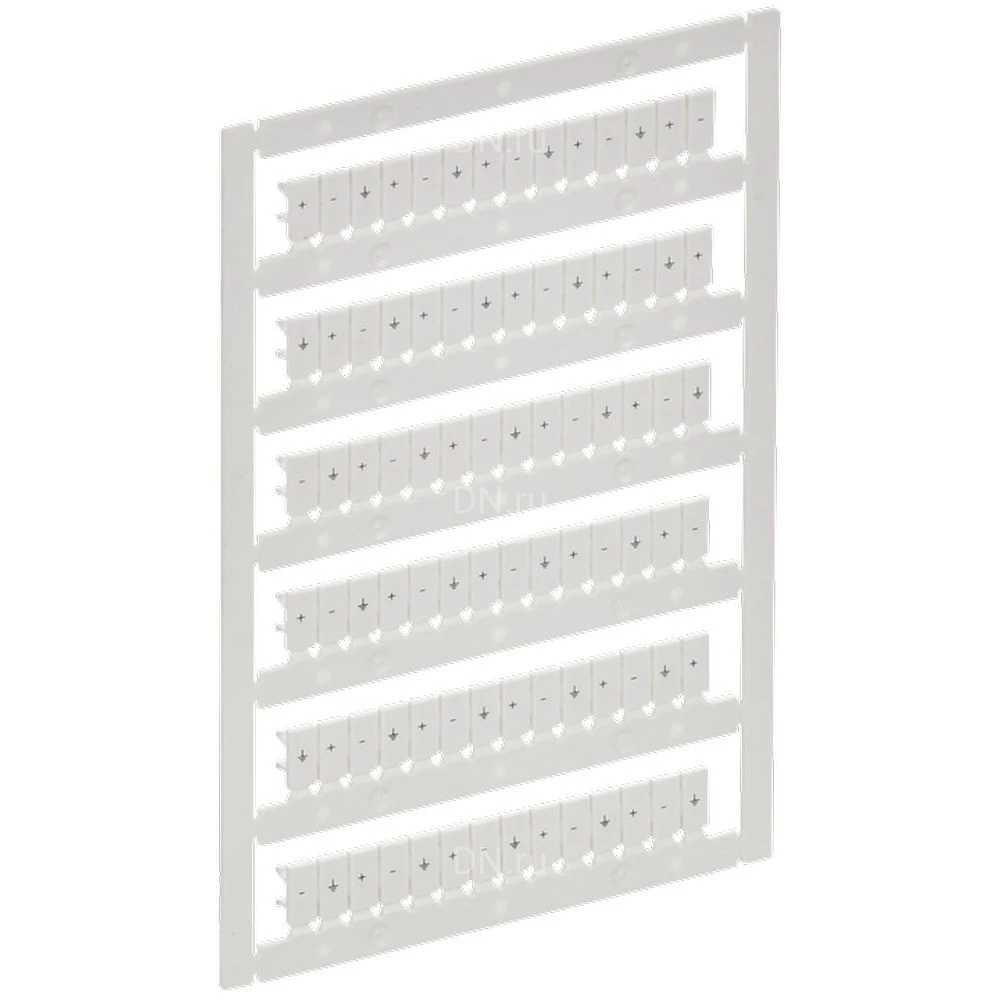 Маркер IEK ARMAFIX для CTS/CP 2,5мм2, символы +; -; зазем., цвет - белый AF-CT10D-M-D25-23
