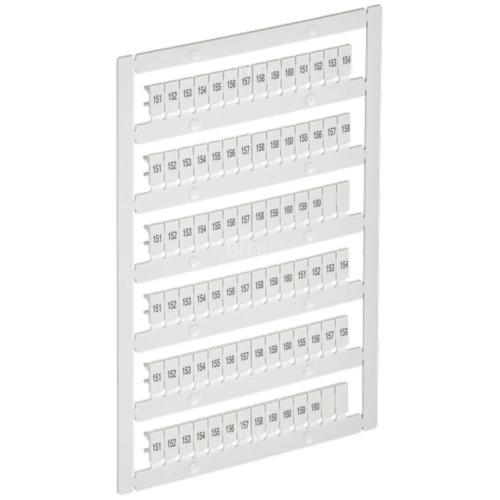 Маркер IEK ARMAFIX для CTS/CP 2,5мм2, символы 151-160, цвет - белый AF-CT10D-M-D25-16
