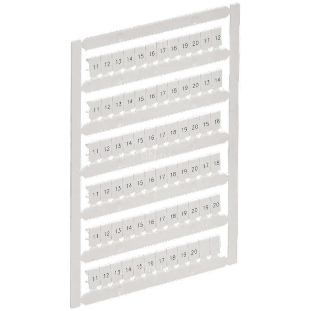 Маркер IEK ARMAFIX для CTS/CP 4мм2, символы 11-20, цвет - белый AF-CT10D-M-004-02