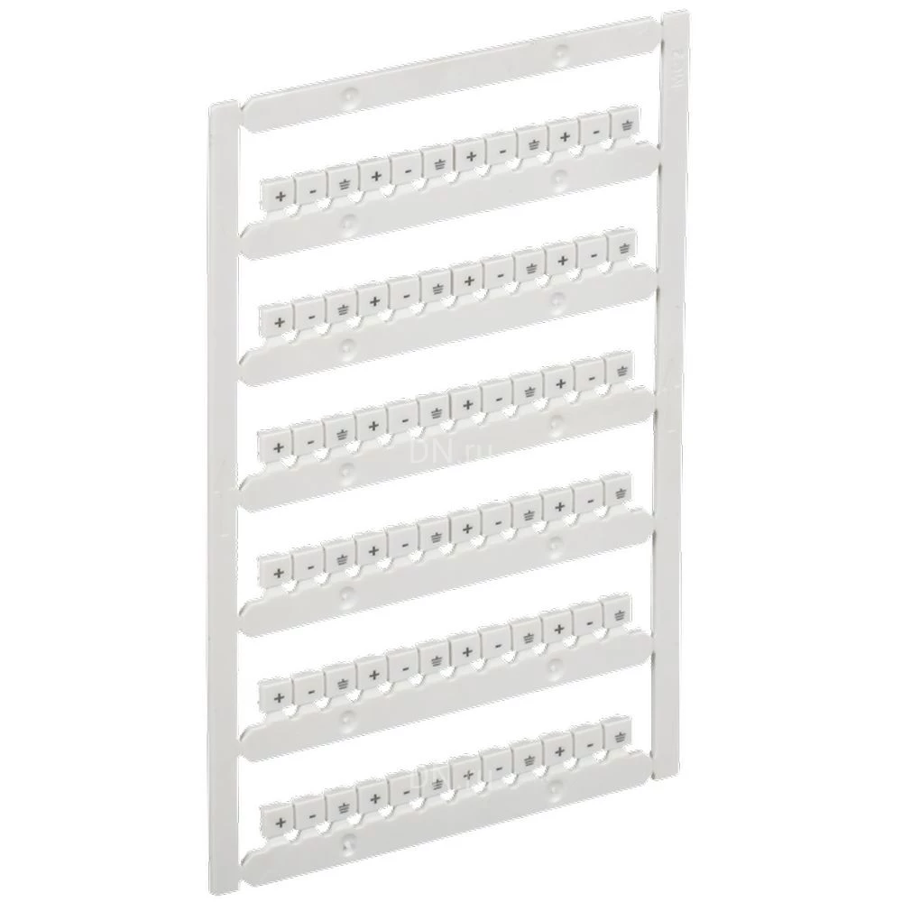 Маркер IEK ARMAFIX для CTS-ML 3 уровня 2,5мм2, символы +; -; зазем., цвет - белый AF-CT10D-M-D25-23-3